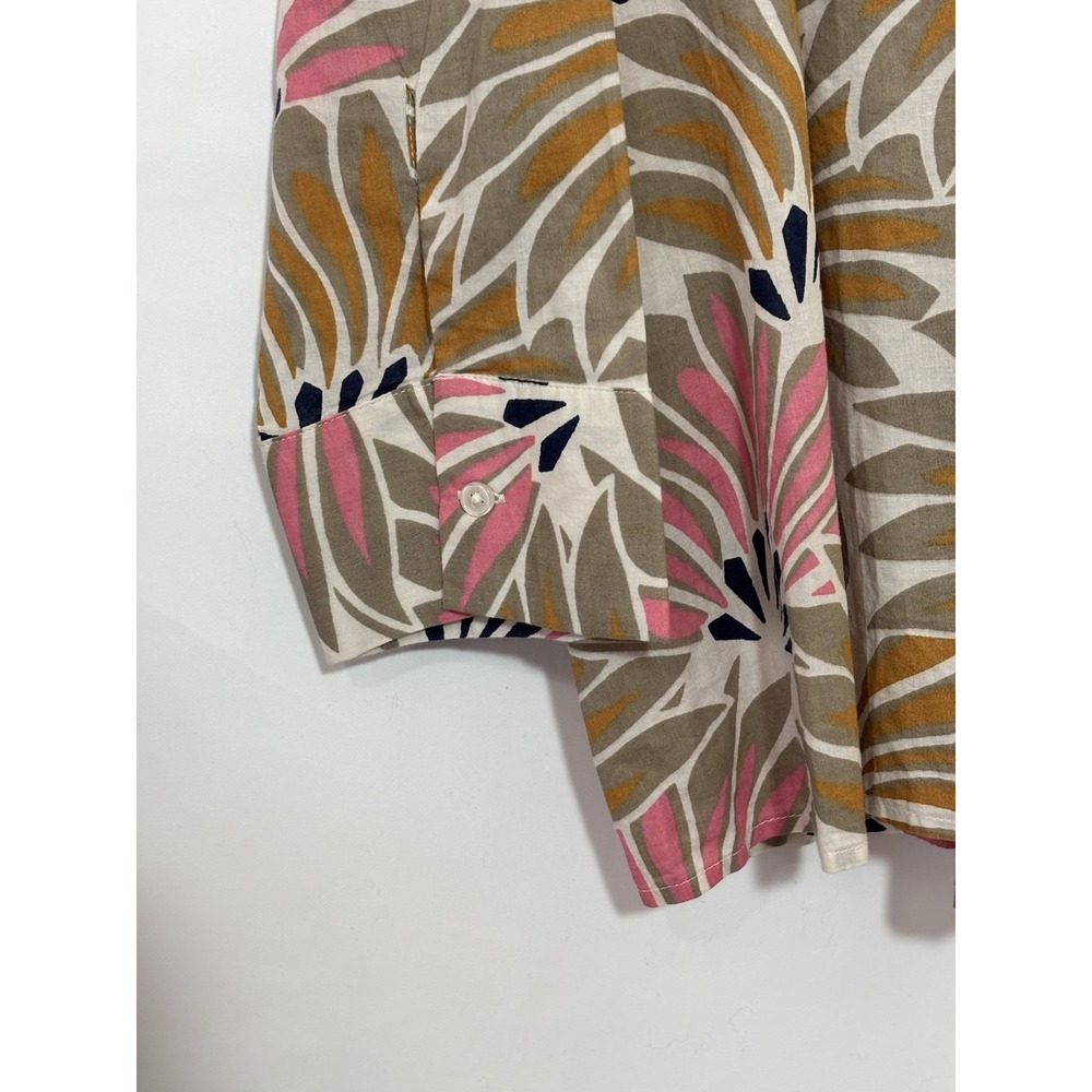 Caffe Marrakesh 100% Cotton‎ Womens 3X Shirt 3/4 Sleeve Botanical Vacation - Picture 3 of 11